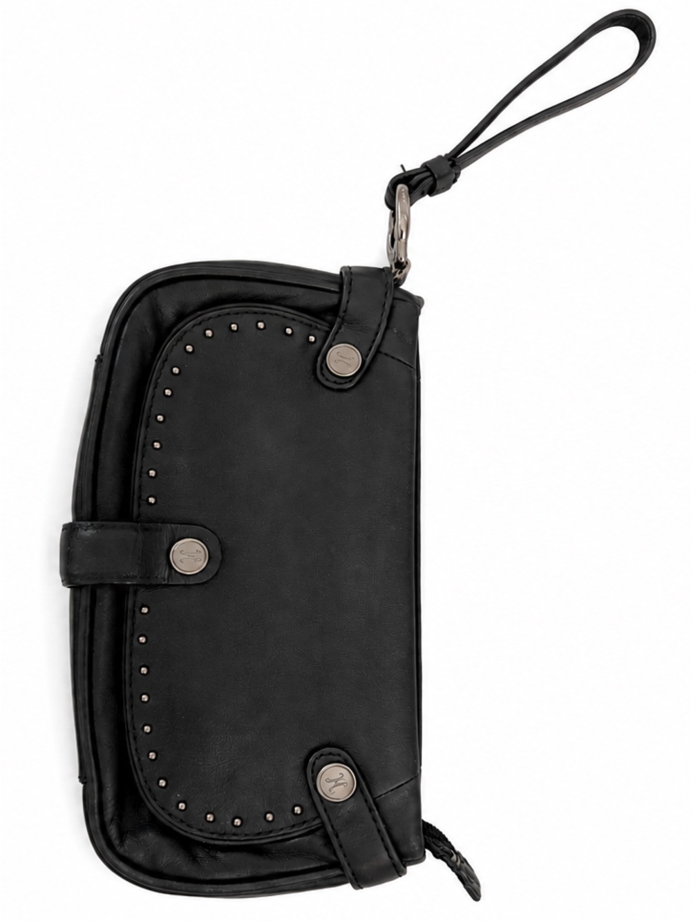 Cole Haan Leather Stephanie Bangle Wristlet Clutch Y2K Minimalist Boho Academia